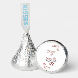 Terracotta black rustic spanish wedding couple en hershey®'s kisses®