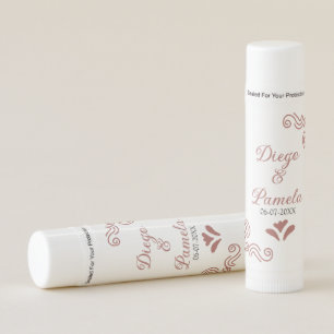 Terracotta black rustic spanish wedding couple en lip balm