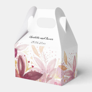 Terracotta Blush Floral Elegant Favor Boxes