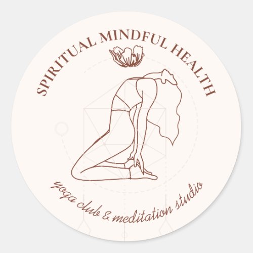 Terracotta Blush Meditation Chakra Yoga Instructor Classic Round Sticker