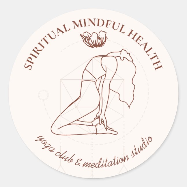 Terracotta Blush Meditation Chakra Yoga Instructor Classic Round Sticker