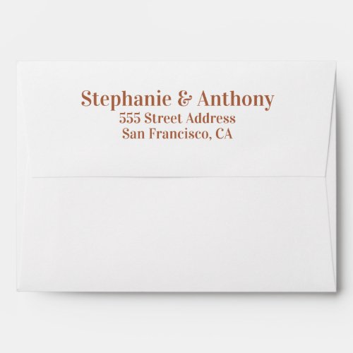 Terracotta Bohemian Retro Wedding   Envelope