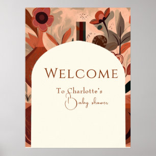 Terracotta boho baby shower Poster