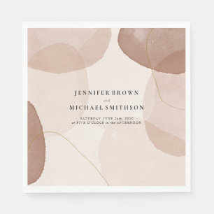 Terracotta Boho Beach Ombre minimal Wedding Napkins