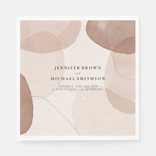 Terracotta Boho Beach Ombre minimal Wedding Napkins