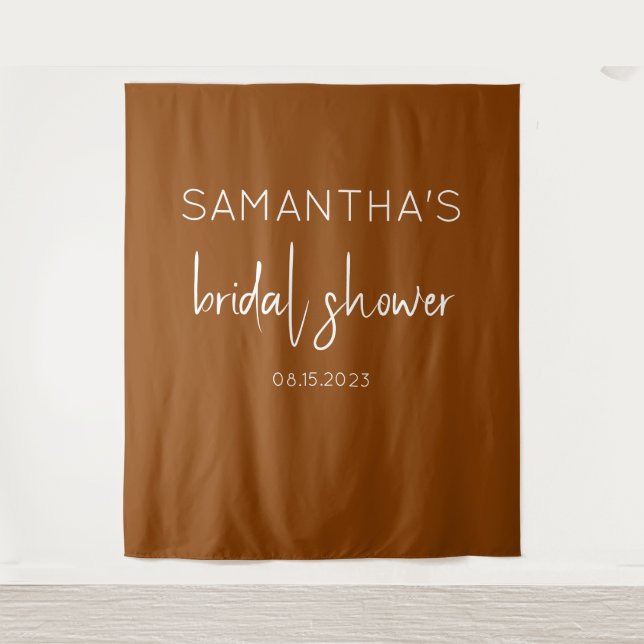 Terracotta Boho Bridal Shower Backdrop (Front)