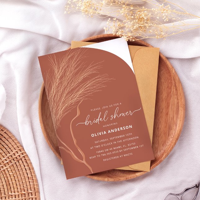 Terracotta Boho Bridal Shower Invitation (Creator Uploaded)
