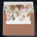 Terracotta Boho Floral Wedding Invitation Envelope<br><div class="desc">Matching Envelope for our Boho Pampas Grass Wedding and Bridal Shower Invitation. This Design features a terracotta rust color envelope with beautiful flowers in neutral brown tones making it perfect for your boho theme event. Matching items in our store Cava Party Design</div>