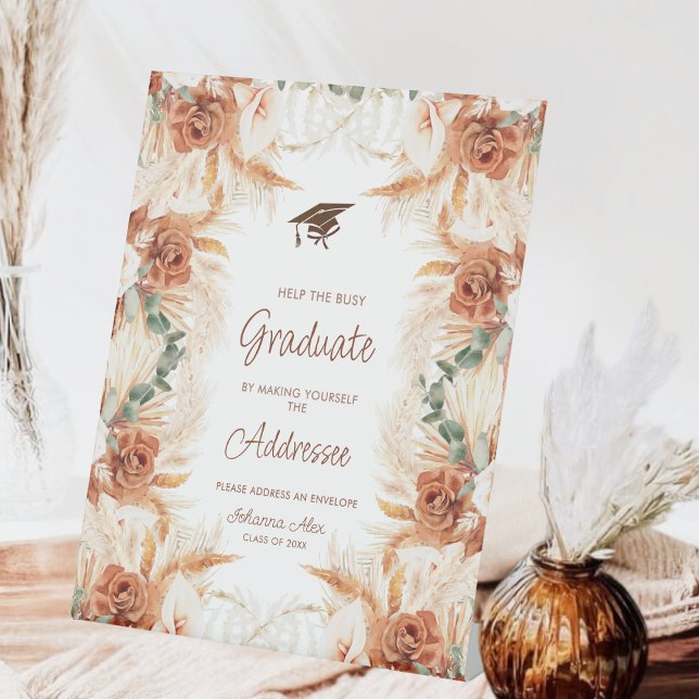 Terracotta Boho Graduation Address Sign (Creator Uploaded)