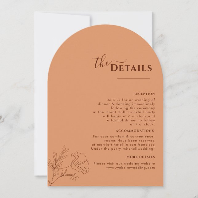 Terracotta Boho Itinerary, Rust Wedding Program (Front)