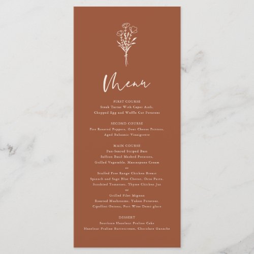 Terracotta Boho Minimalist Botanicals Wedding