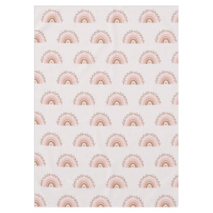 Terracotta Boho Rainbow, Dusty Pink  Tablecloth