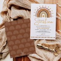 Terracotta Boho Rainbow & Sunshine Baby Shower