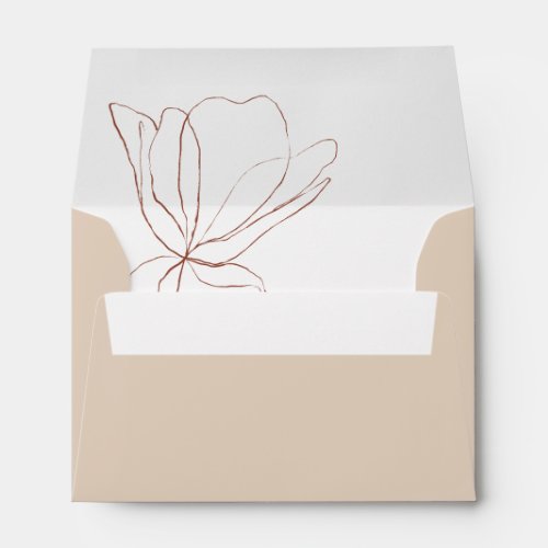 Terracotta Boho Simple Minimalist Envelope