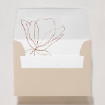 Terracotta Boho Simple Minimalist Envelope<br><div class="desc">Elevate your special occasions with our Terracotta (Terra Cotta) Brown Floral Line Art - Simple Minimalist Envelopes. These envelopes are thoughtfully designed to add a touch of rustic charm and contemporary style to events such as weddings, birthdays, bridal showers, and baby showers. The rich terracotta brown color, complemented by the...</div>