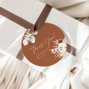 Terracotta Boho Thank You Baby Shower Gift Tags