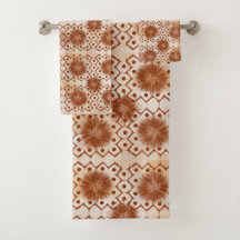 terracotta boho tribal pattern