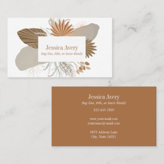 Terracotta Boho Tropical Business Card