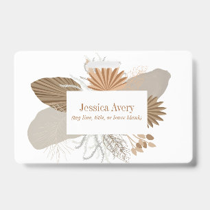 Terracotta Boho Tropical Floral  Badge