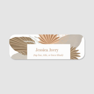 Terracotta Boho Tropical Name Tag