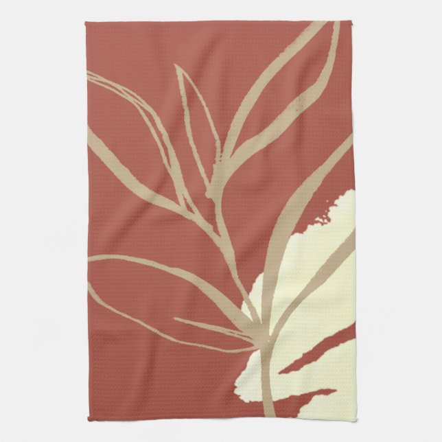 Terracotta Boho Watercolor Kitchen Towel (Vertical)