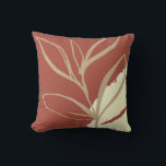 Terracotta Boho Watercolor Throw Pillow<br><div class="desc">A modern bohemian or boho watercolor leaf design with abstract art design elements in terracotta and yellow.</div>