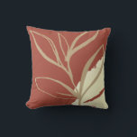 Terracotta Boho Watercolor Throw Pillow<br><div class="desc">A modern bohemian or boho watercolor leaf design with abstract art design elements in terracotta and yellow.</div>