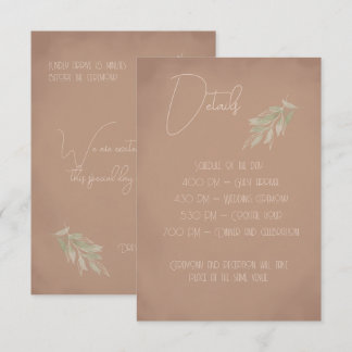 Terracotta Boho Wedding Enclosure Card