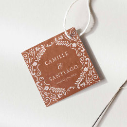 Terracotta Boho Wedding Favor Tags