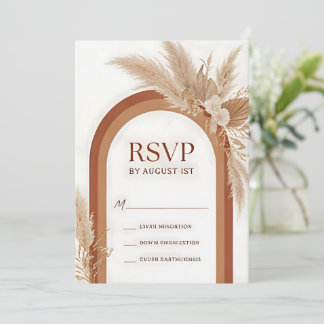 Terracotta Boho Wedding Invitation