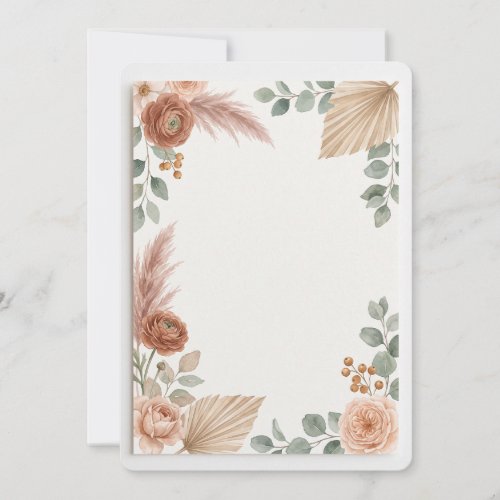 Terracotta Boho Wedding Invitation