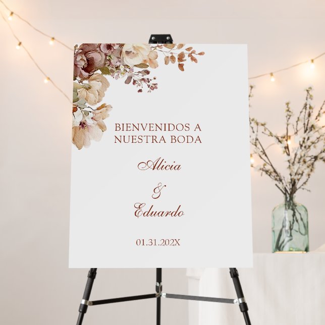 Terracotta Boho wedding Welcome sign (In Situ (Stand))