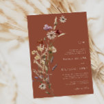 Terracotta Boho Wildflowers Wedding Invitation<br><div class="desc">Terracotta Boho Wildflowers Wedding Invitation. This stylish & elegant monogrammed wedding invitation features gorgeous hand-painted watercolor wildflowers arranged as a lovely bouquet perfect for spring,  summer,  or fall weddings. Find matching items in the Terracotta Boho Wildflower Wedding Collection.</div>
