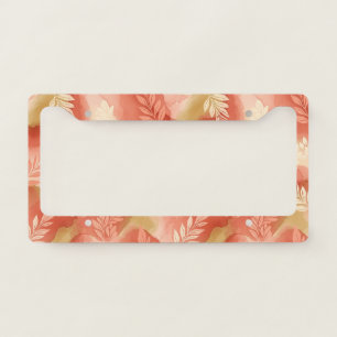 Terracotta Botanical - Warm Earthy Floral License Plate Frame