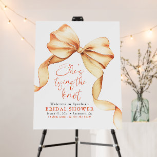 Terracotta Bow Knot Bridal Shower Welcome Sign