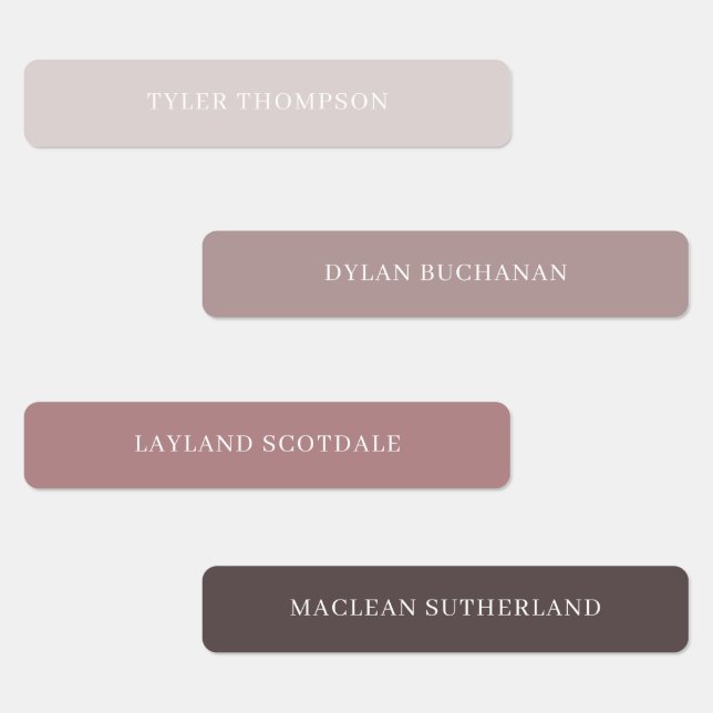 Terracotta Boys Typography Waterproof School Labels (Group)