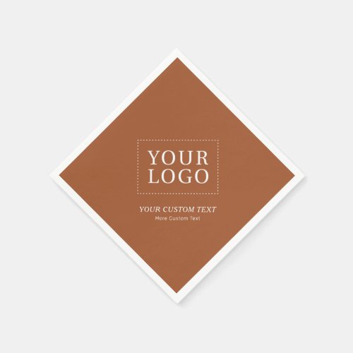 Terracotta Branded Custom Business Logo Promotion Napkins