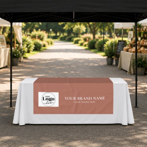 Terracotta Branded Logo Tablecloth Runner