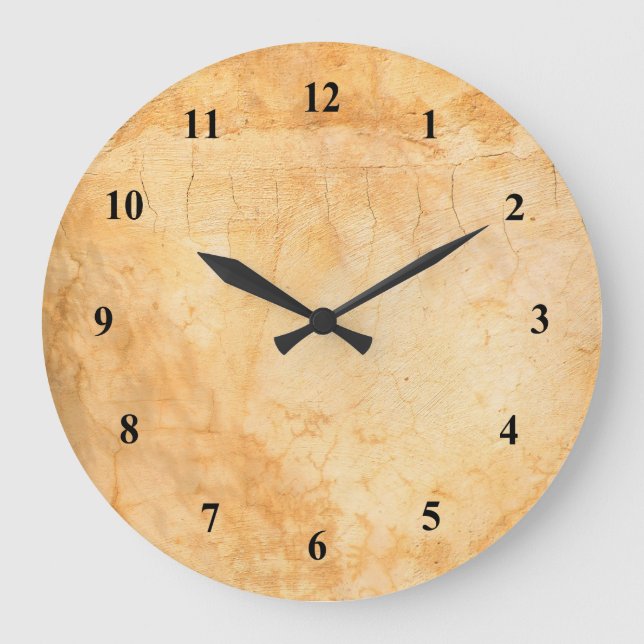 Terracotta brick wall large clock (Front)