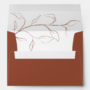Terracotta Bridal Shower or Wedding Invitation Env Envelope