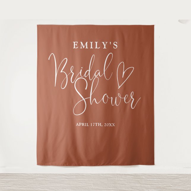 Terracotta Bridal Shower Photo Backdrop (Front)
