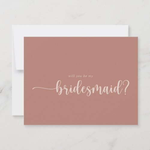 Terracotta Bridesmaid Proposal Note Card