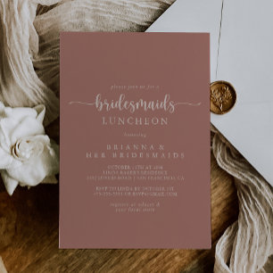 Terracotta Bridesmaids Luncheon Shower  Invitation