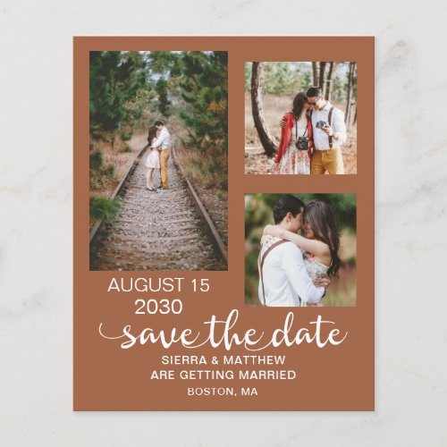 Terracotta Budget Photo Wedding Save the Date
