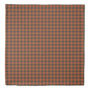 Terracotta Buffalo Plaid Rustic Country Duvet Cover