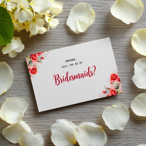 Terracotta Burgundy Blush Floral Bridesmaid