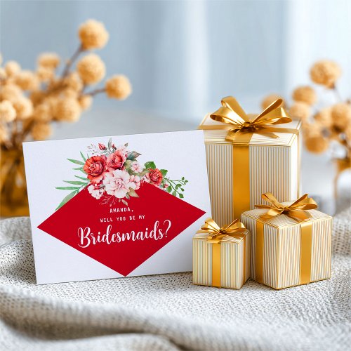 Terracotta Burgundy Blush Floral Bridesmaid