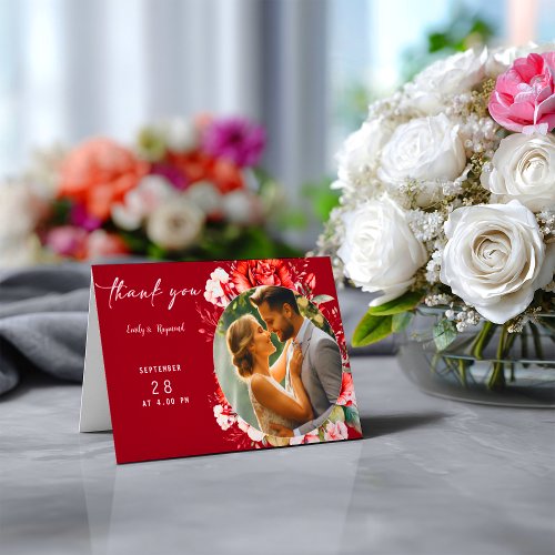 Terracotta Burgundy Blush Floral Wedding Photo