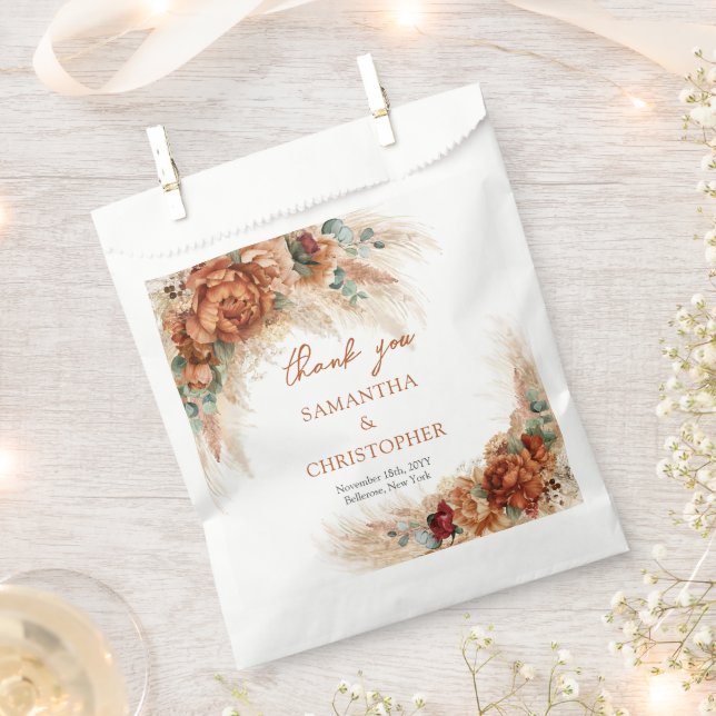 Terracotta burgundy eucalyptus and pampas grass   favor bag (Clipped)