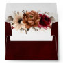 Terracotta Burgundy Mauve Floral Geometric Wedding Envelope